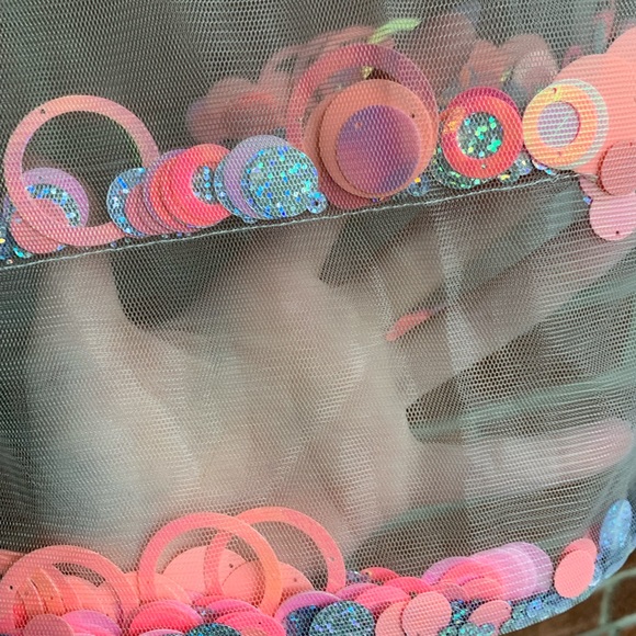 ASOS🎀 Mermaid Barbie Sheer Sequin midi skirt - Picture 5 of 5